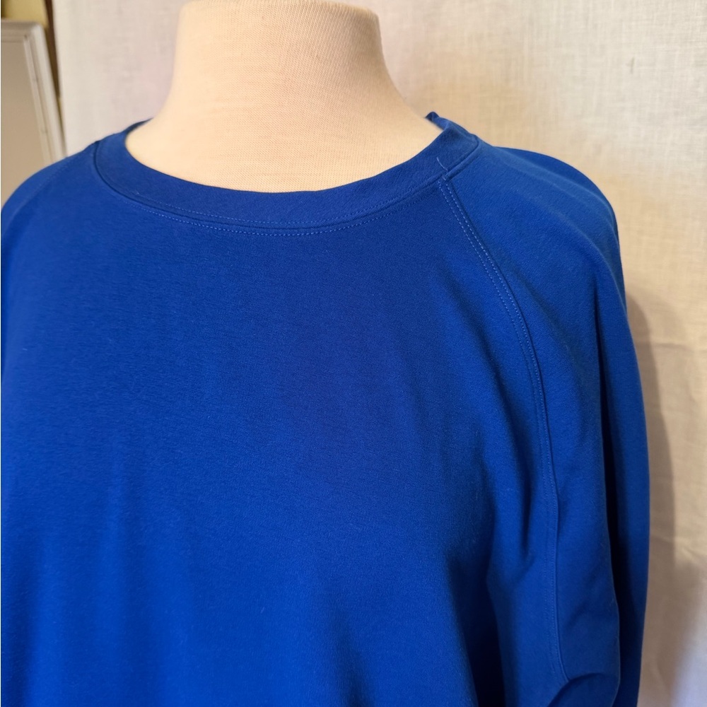 Eileen Fisher Royal Blue 3/4 Sleeve Top Size XL